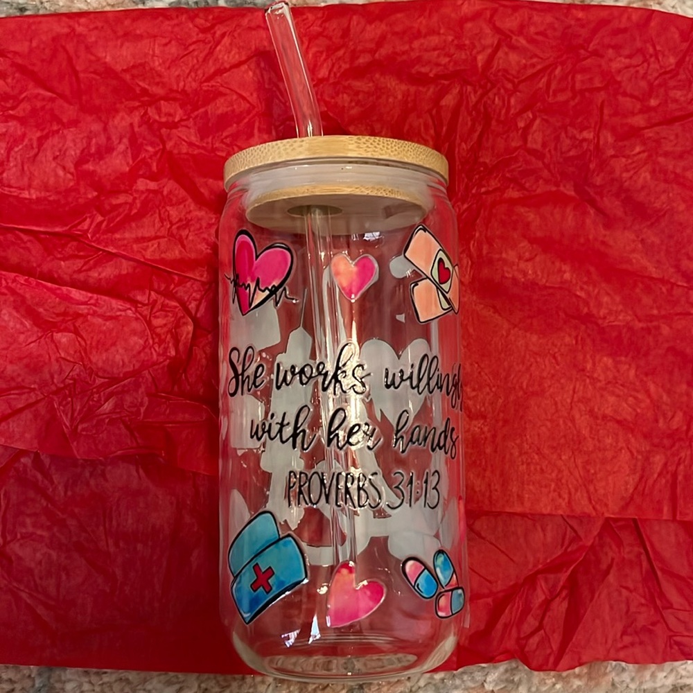 COPY - BRAND NEW iced coffee glass nurse tumbler